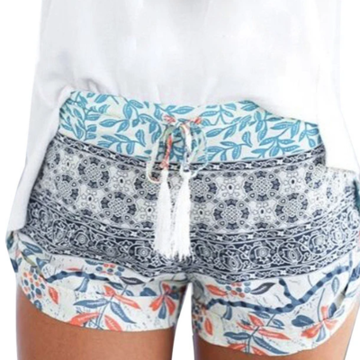 Printing sexy high waist shorts