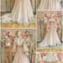Princess Pink tulle Ruffles Long Prom Dress,Wedding Gown with Bubble Sleeves,960-1