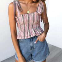 Sexy Wrapped Printed Sling Halter Top - Thumbnail 1