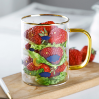 Creative starry sky cloud glass transparent water cup - Thumbnail 1