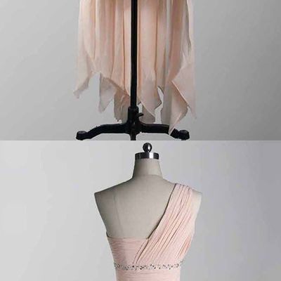 Elegant homecoming dress,high low prom dress,one shoulder party dress,447 - Thumbnail 5