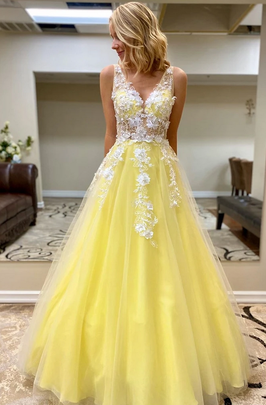 yellow winter formal dresses