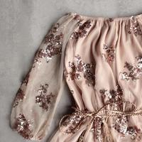 Reverse - Life Of The Party Strapless Sequin Romper - Rose Gold - Thumbnail 4