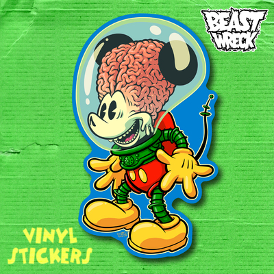 MICKEY MARS ATTACKS Sticker