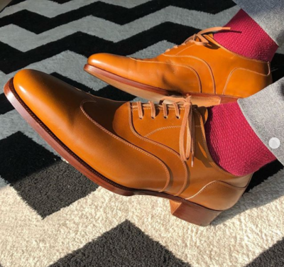 New Handmade Tan Wingtip Dress Formal Shoes For Men