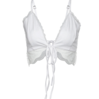 Solid Color Sleeveless Sling Slim Backless V-Neck Vest - Thumbnail 1