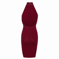 Solid Color Sleeveless High Waist Dress - Thumbnail 2