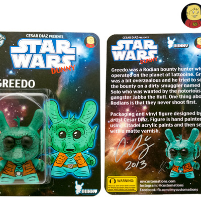 Star wars greedo dunny carded custom