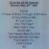 U2 US '83 Festival Devore,USA May 30th 1983 DVD - Thumbnail 1