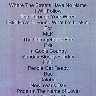 U2 carrier dome syracuse,ny october 9th,1987  dvd