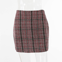Solid Color High Waist Hip Skirt - Thumbnail 3