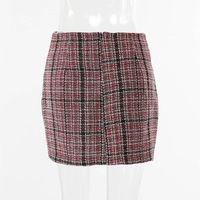 Solid Color High Waist Hip Skirt - Thumbnail 4