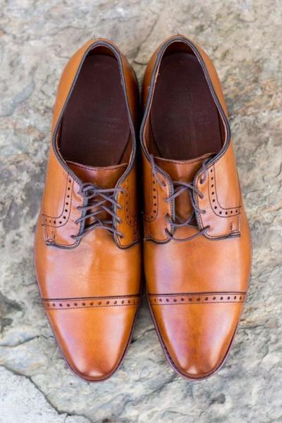 Best Handmade Brown Cap Toe Leather Lace Up Dress Shoes
