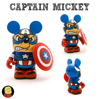 Captain mickey 3" custom vinylmation