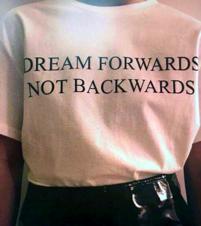 Free Shipping-"DREAM FORWARDS NOT BACKWARDS" TEE