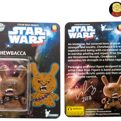 Star wars chewbacca dunny carded custom