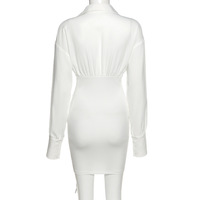 Long-Sleeved Fashion Slim Sexy Hip Dress - Thumbnail 4