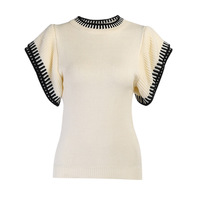 Fashion Vest Round Neck Slim Solid Color Sexy Vest Shirt Top - Thumbnail 2