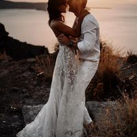 One Shoulder White Lace Beach Wedding Dresses 2020-2022 - Thumbnail 4