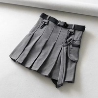 Solid Color High Waist Slim Skirt - Thumbnail 3
