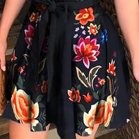 Sleeveless V-Neck Fashion Sexy Printed Dress - Thumbnail 2