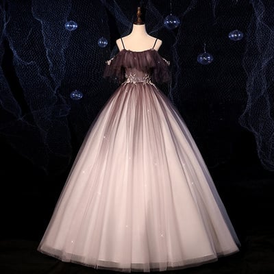 Stylish tulle long a line prom dress formal dress - Thumbnail 5