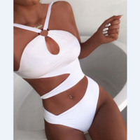 Sexy Printed Bikini One Piece Swimsuit Swimwear - Thumbnail 2