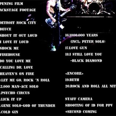 Kiss meadowlands,nj 6.27.2000 (uncut version) dvd