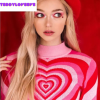 Cute Sweet 90s Hot Pink Heart Striped Long Sleeve Knit Top Sweater Sweatshirt Pullover Jumper Autumn E-Girl Kawaii Korean Japanese Harajuku Streetwear - Thumbnail 3