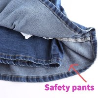 Cute High Waisted Pleated Denim Zipper Mini Skirt Blue Pink Bottoms Club Aesthetic Summer Party E-Girl Kawaii Korean Japanese Harajuku Streetwear - Thumbnail 9