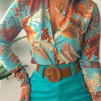 Long Sleeve Print Temperament Two-Piece Set - Thumbnail 1