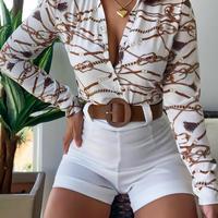 Long Sleeve Print Temperament Two-Piece Set - Thumbnail 5