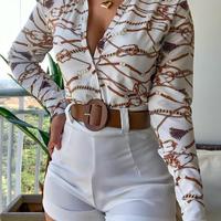 Long Sleeve Print Temperament Two-Piece Set - Thumbnail 6