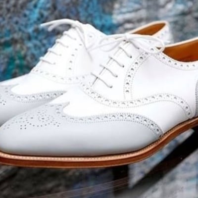 Best new grey white oxfords wingtip leather lace up shoes