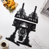 Cute Lace Underwear Three-Piece Suit - Thumbnail 3