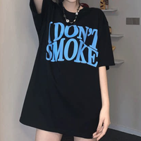 "I DON'T SMOKE" TEE IN BLACK - Thumbnail 1