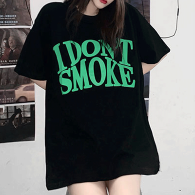 "i don't smoke" tee in black