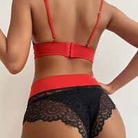 Design Underwear Lace Sling Two-Piece Set - Thumbnail 1