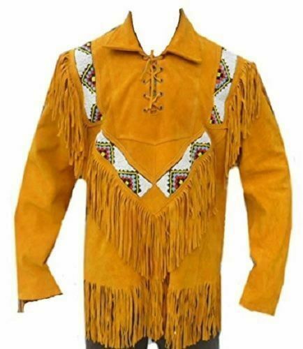  Item image 1 Item image 2 Item image 3 Item image 4 More from this seller: New Men's Handmade Western Suede Leather Wear Cowboy Fringes Style Beads &