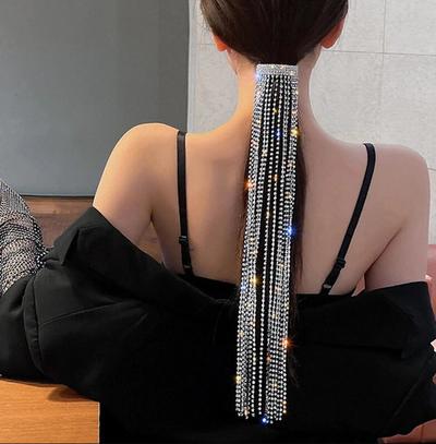 Long Tassel Rhinestone Hairpins