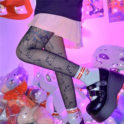 Kitty cat fishnet cosplay tights stockings