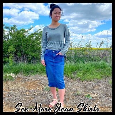 Childrens jenny vintage denim skirt - Thumbnail 3