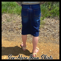 CHILDRENS JENNY DARK DENIM SKIRT - Thumbnail 1