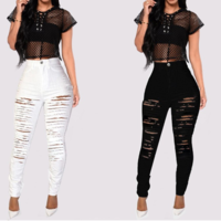 Slim Stretch High Waist Denim Pants - Thumbnail 3
