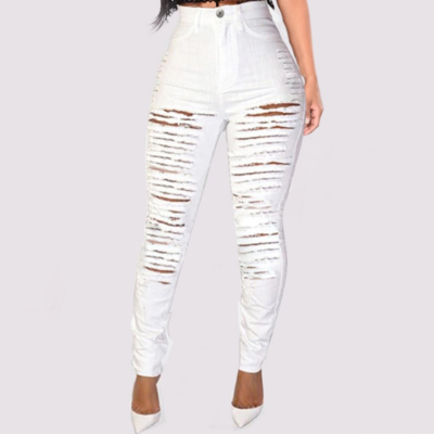 Slim stretch high waist denim pants