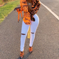 Slim High Stretch Ripped Jeans - Thumbnail 3