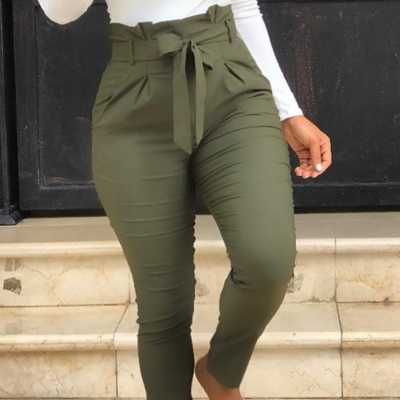 Casual army green pants