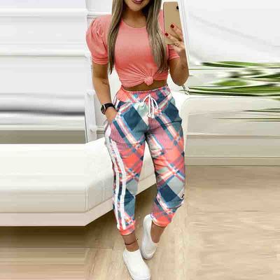 Fashion women's panelled colorful pants