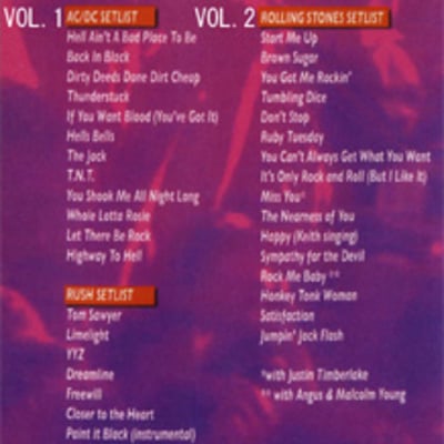 Rolling stones ac/dc rush toronto rocks the 2003 sarsstock concert vol.1 dvd
