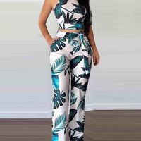 Printing Sexy Sling Vest Two-Piece Set - Thumbnail 1